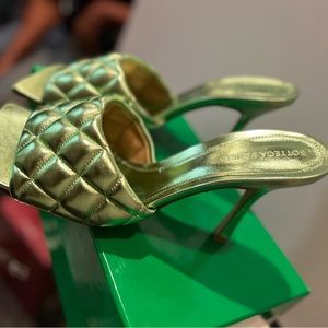 Brand New Bottega Mettalic Lido Sandal Slide sz 41